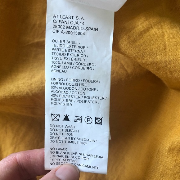 Yellow, 100% lamb leather jacket by hoss - Picture 8 of 8